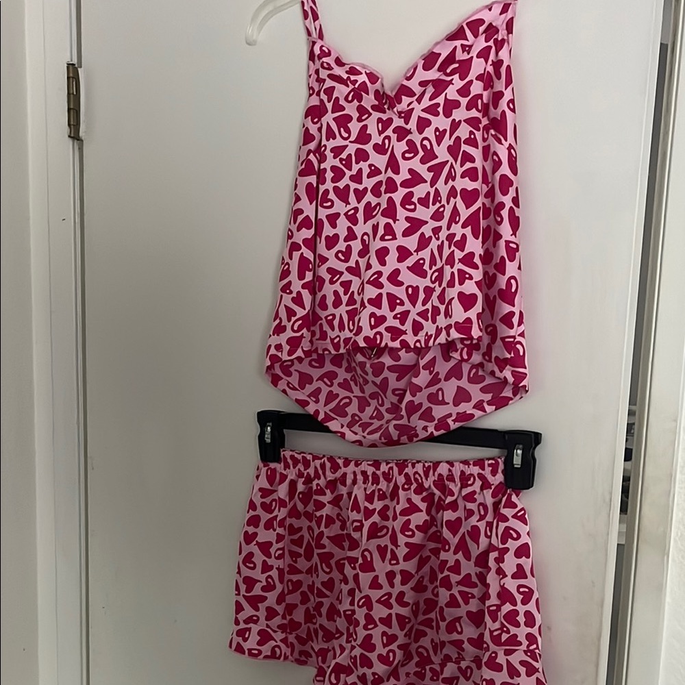 Colsie Pink Leopard Print Pajama Set